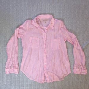 LILLY PULITZER SEA VIEW BUTTON DOWN LINEN